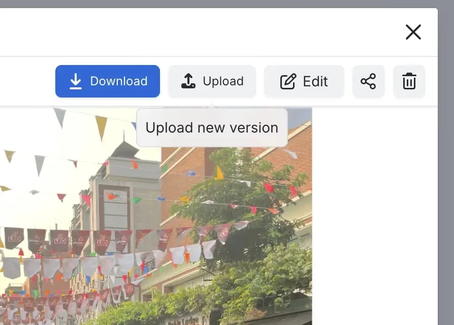 Upload new version of an image and have it updated across all documentation pages.